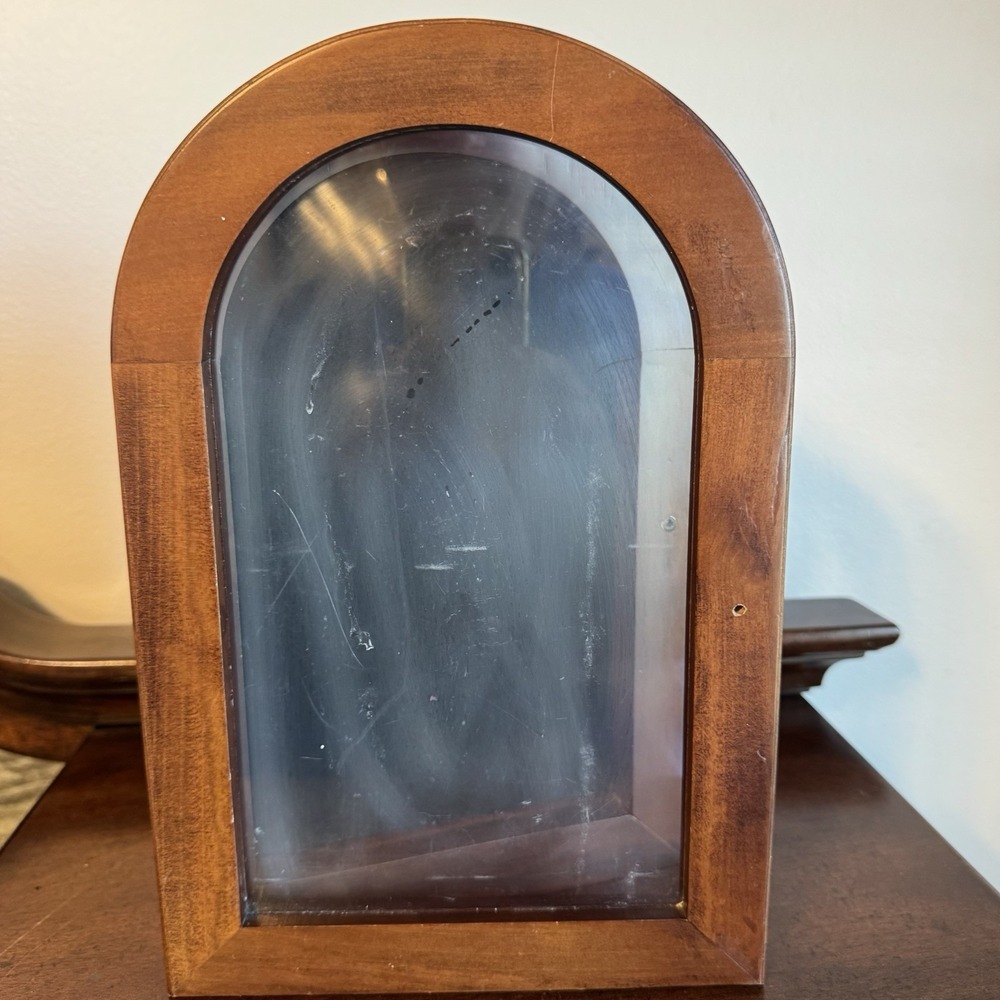 12x8" Round Door Shape Hanging Wood Wall Mount Display Case Shadowbox